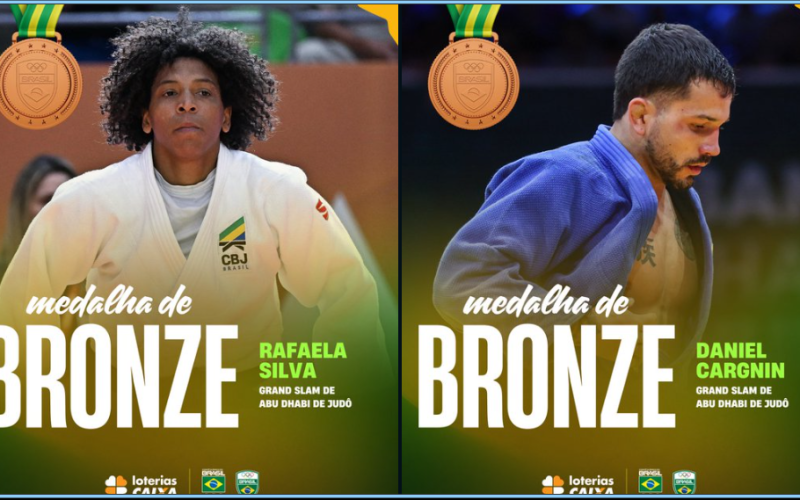 Daniel Cargnin e Rafaela Silva conquistam bronze no Grand Slam de Abu Dhabi