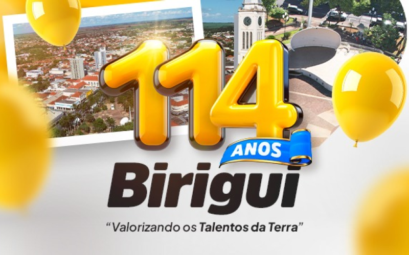 Prefeitura anuncia calendário de eventos para comemorar os 114 anos de Birigui